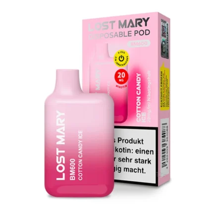 Lost Mary BM600 - Cotton Candy Ice 20mg Nikotin
