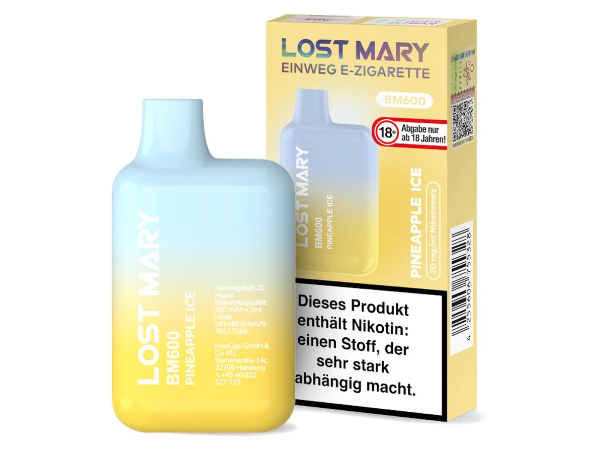 Lost Mary BM600 - Pineapple Ice 20mg Nikotin