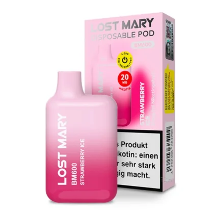 Lost Mary BM600 - Strawberry Ice 20mg Nikotin